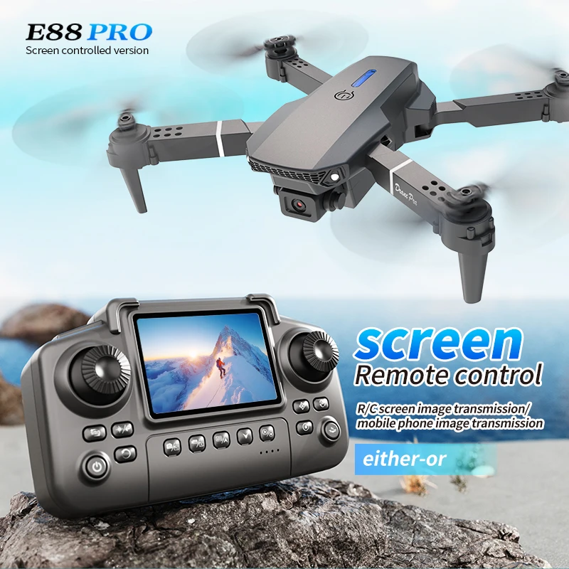 Drone Camera Mount - Profesyonel E88 PRO Drone ekranlı 8K