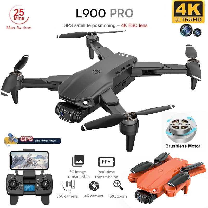 Drone Camera Wide Angle - L900 Pro GPS Drone 4K profesyonel