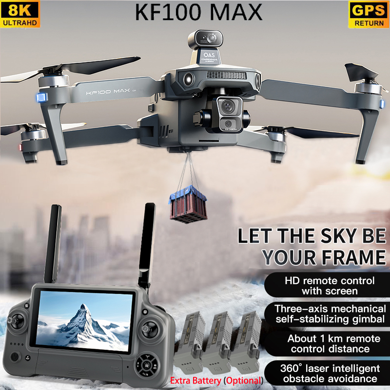Drone Camera With Gimbal - KF100 MAX GPS Drone 4K Kamera