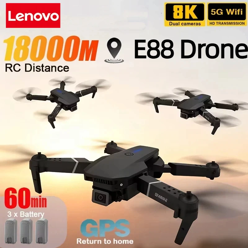 Drone Camera Wide Angle - Lenovo Yeni E88 Pro WIFI FPV