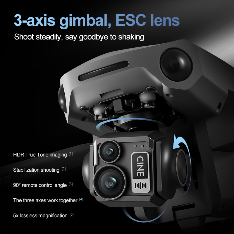 8K 3 Eksenli Gimbal Fırçasız 7 - Drone Camera Night Vision incelemesi ve fiyatı