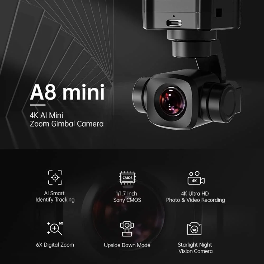 SIYI A8 Mini 4K 8MP Gimbal Kam - Drone Camera Vlog incelemesi ve fiyatı