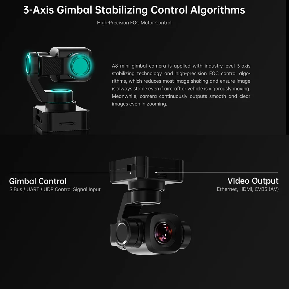 SIYI A8 Mini 4K 8MP Gimbal Kam - Drone Camera Vlog incelemesi ve fiyatı