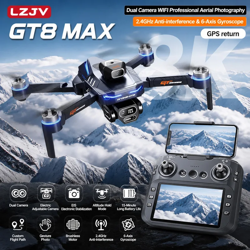 GT8 Max Katlanabilir Drone 8K  - Drone Camera Night Vision incelemesi ve fiyatı