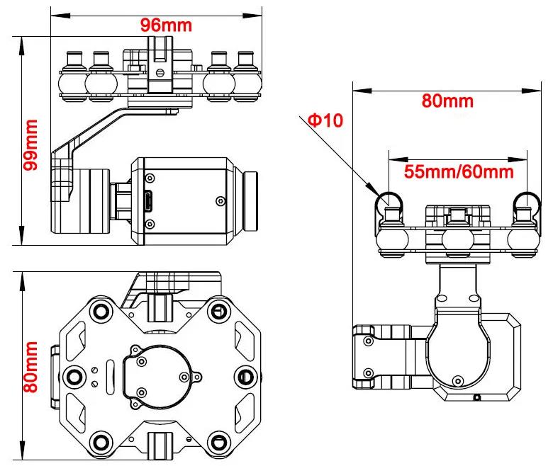 Tarot TL3T20 3 Eksenli Gimbal  - Drone Camera Thermal incelemesi ve fiyatı